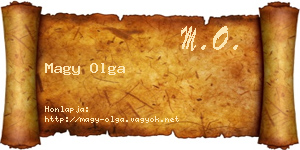 Magy Olga névjegykártya